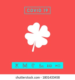 Clover with four leaves. Graphic elements for your design