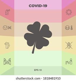 Clover with four leaves. Graphic elements for your design