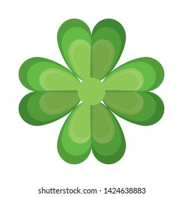 clover with four leaves icon cartoon isolated vector illustration graphic design