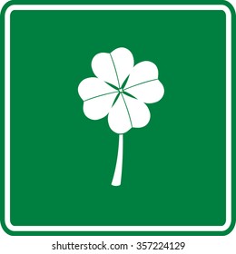 clover with four leaves sign