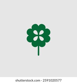 Clover with four leaves sign icon silhouette image