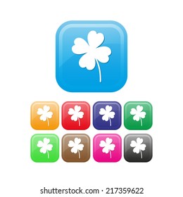 Clover with four leaves -  vector Icon