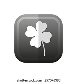 Clover with four leaves - vector icon, flat design
