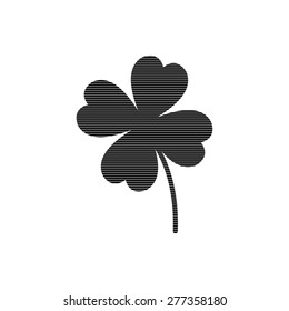 Clover with four leaves - vector icon