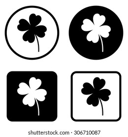 Clover with four leaves - vector icon