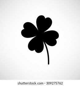 Clover with four leaves - vector icon