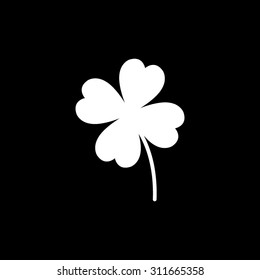 Clover with four leaves - vector icon