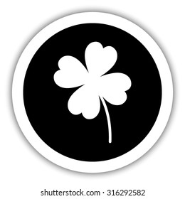 Clover with four leaves - vector icon