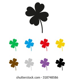 Clover with four leaves - vector icon