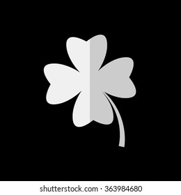 Clover with four leaves  - vector icon