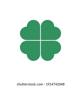 Clover with four petals graphic icon. Clover sign isolated on white background. Vector illustration