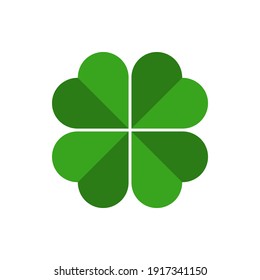 Clover with four petals graphic icon. Clover sign isolated on white background. Vector illustration