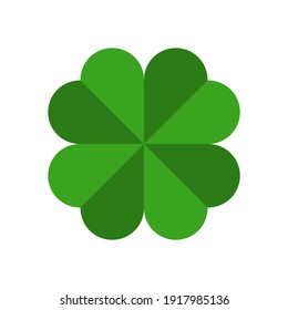 Clover with four petals graphic icon. Clover sign isolated on white background. Vector illustration