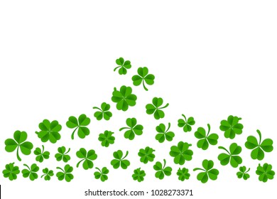 Clover frame template isolated in white background. Saint patrick's day background template.