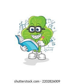 the clover geek cartoon. cartoon mascot vector