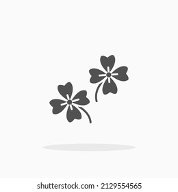 Clover glyph icon. Can be used for digital product, presentation, print design and more.