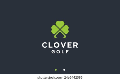 Klee mit Golflogo Design Vektorgrafik Silhouette Illustration
