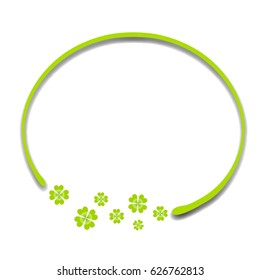 Clover grass frame icon