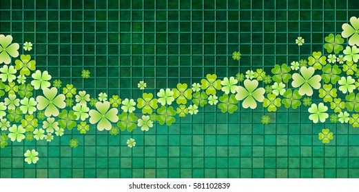 Clover grass green background