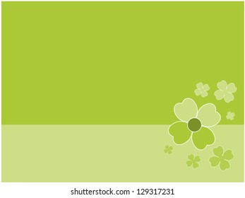 Clover in green background in eco concept illustration