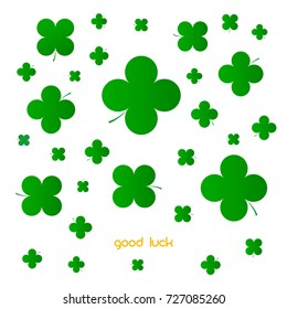 Clover green background, good luck 