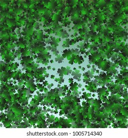 Clover green is a confetti which consist of many isolated elements. Stylish and beautiful clover green. Can be used as poster, border, background, wallpaper, card and etc