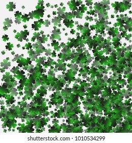 Clover green is a confetti which consist of many isolated elements. Stylish and beautiful clover green. Can be used as poster, border, background, wallpaper, card and etc