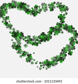 Clover green is a confetti which consist of many isolated elements. Stylish and beautiful clover green. Can be used as poster, border, background, wallpaper, card and etc