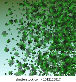 Clover green is a confetti which consist of many isolated elements. Stylish and beautiful clover green. Can be used as poster, border, background, wallpaper, card and etc