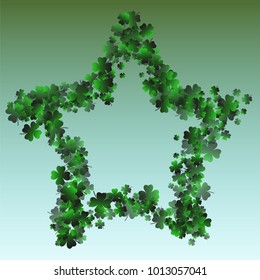 Clover green is a confetti which consist of many isolated elements. Stylish and beautiful clover green. Can be used as poster, border, background, wallpaper, card and etc