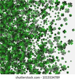 Clover green is a confetti which consist of many isolated elements. Stylish and beautiful clover green. Can be used as poster, border, background, wallpaper, card and etc