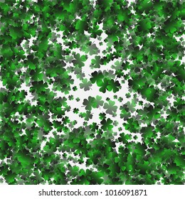 Clover green is a confetti which consist of many isolated elements. Stylish and beautiful clover green. Can be used as poster, border, background, wallpaper, card and etc