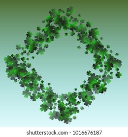 Clover green is a confetti which consist of many isolated elements. Stylish and beautiful clover green. Can be used as poster, border, background, wallpaper, card and etc