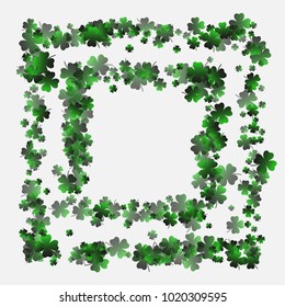 Clover green is a confetti which consist of many isolated elements. Stylish and beautiful clover green. Can be used as poster, border, background, wallpaper, card and etc