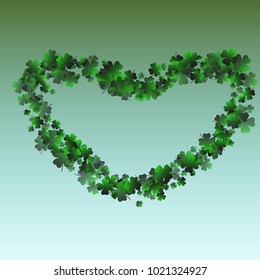 Clover green is a confetti which consist of many isolated elements. Stylish and beautiful clover green. Can be used as poster, border, background, wallpaper, card and etc