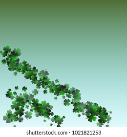 Clover green is a confetti which consist of many isolated elements. Stylish and beautiful clover green. Can be used as poster, border, background, wallpaper, card and etc