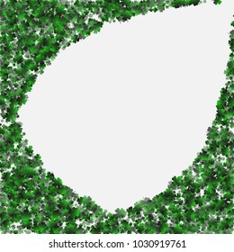 Clover green is a confetti which consist of many isolated elements. Stylish and beautiful clover green. Can be used as poster, border, background, wallpaper, card and etc