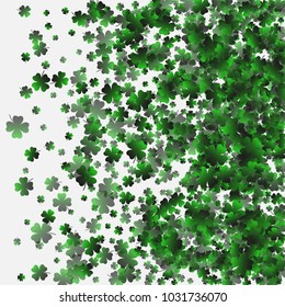 Clover green is a confetti which consist of many isolated elements. Stylish and beautiful clover green. Can be used as poster, border, background, wallpaper, card and etc