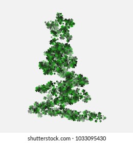Clover green is a confetti which consist of many isolated elements. Stylish and beautiful clover green. Can be used as poster, border, background, wallpaper, card and etc