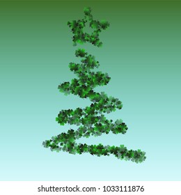 Clover green is a confetti which consist of many isolated elements. Stylish and beautiful clover green. Can be used as poster, border, background, wallpaper, card and etc