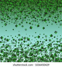 Clover green is a confetti which consist of many isolated elements. Stylish and beautiful clover green. Can be used as poster, border, background, wallpaper, card and etc