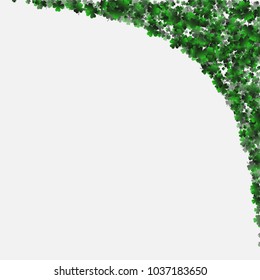 Clover green is a confetti which consist of many isolated elements. Stylish and beautiful clover green. Can be used as poster, border, background, wallpaper, card and etc
