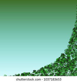 Clover green is a confetti which consist of many isolated elements. Stylish and beautiful clover green. Can be used as poster, border, background, wallpaper, card and etc