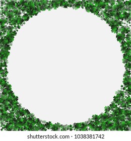 Clover green is a confetti which consist of many isolated elements. Stylish and beautiful clover green. Can be used as poster, border, background, wallpaper, card and etc