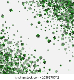 Clover green is a confetti which consist of many isolated elements. Stylish and beautiful clover green. Can be used as poster, border, background, wallpaper, card and etc