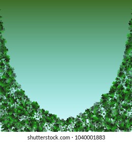 Clover green is a confetti which consist of many isolated elements. Stylish and beautiful clover green. Can be used as poster, border, background, wallpaper, card and etc