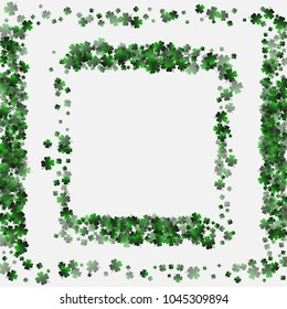 Clover green is a confetti which consist of many isolated elements. Stylish and beautiful clover green. Can be used as poster, border, background, wallpaper, card and etc