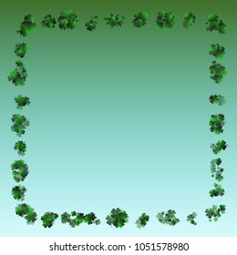 Clover green is a confetti which consist of many isolated elements. Stylish and beautiful clover green. Can be used as poster, border, background, wallpaper, card and etc