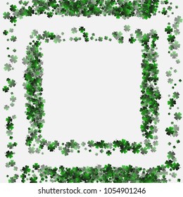 Clover green is a confetti which consist of many isolated elements. Stylish and beautiful clover green. Can be used as poster, border, background, wallpaper, card and etc