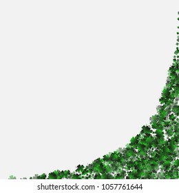 Clover green is a confetti which consist of many isolated elements. Stylish and beautiful clover green. Can be used as poster, border, background, wallpaper, card and etc
